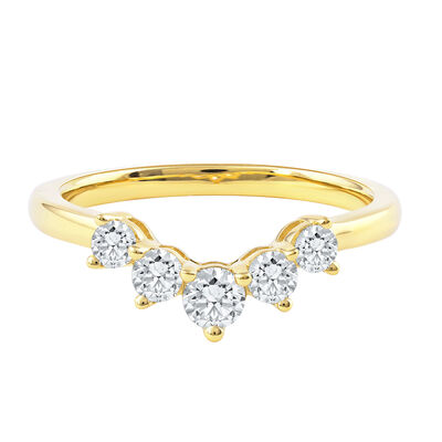 Lab Grown Diamond Contour Band in 14K Gold (1/2 ct. tw.) 
