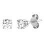 Diamond Round Solitaire Stud Earrings in 14K Gold