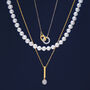 Two-Tone Diamond Linked Circle Necklace in 14K White and Yellow Gold &#40;1/10 ct. tw.&#41;