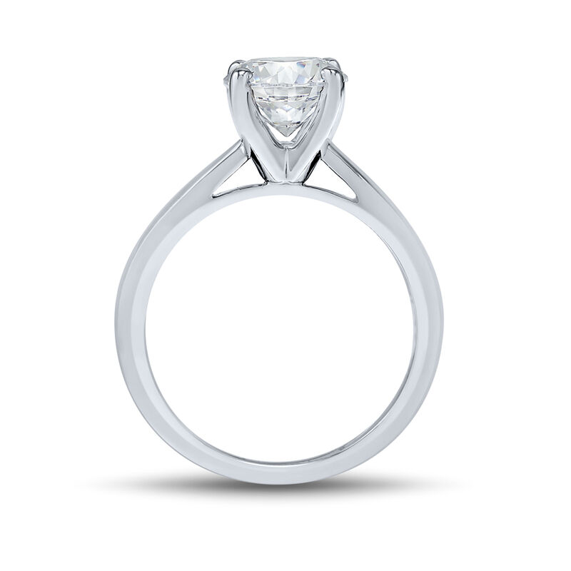 Lab Grown Diamond Round Solitaire Engagement Ring