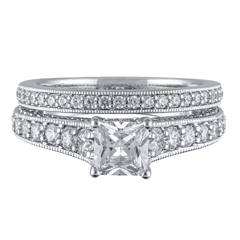 Lab Grown Diamond Princess-Cut Bridal Set in 14K White Gold &#40;2 1/2 ct. tw.&#41;