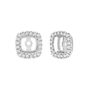 Cushion-Shaped Diamond Earring Jackets in 10K White Gold &#40;1/10 ct. tw.&#41;