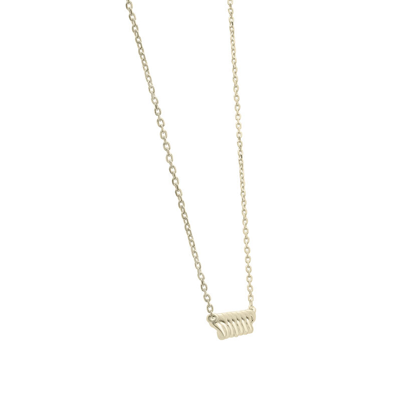Curb Link Horizontal Bar Necklace in Vermeil