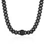  Link Necklace with Black Diamonds in Matte Black Ion-Plated Stainless Steel, 13MM, 20&rdquo;, &#40;1/2 ct. tw.&#41; 