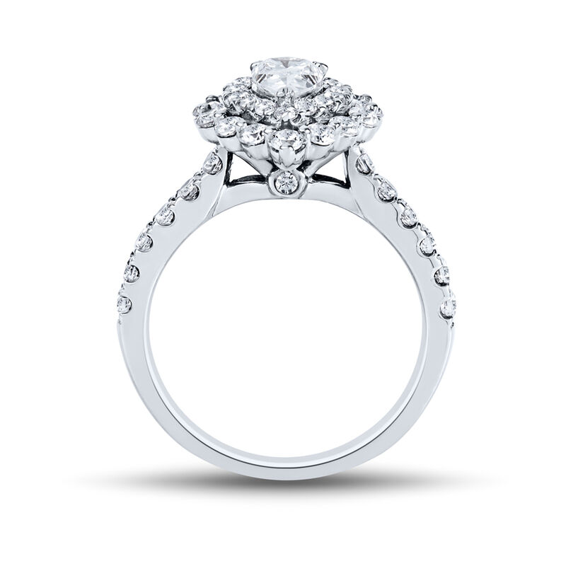 1 1/2 ct. tw. Diamond Halo Engagement Ring in 14K White Gold