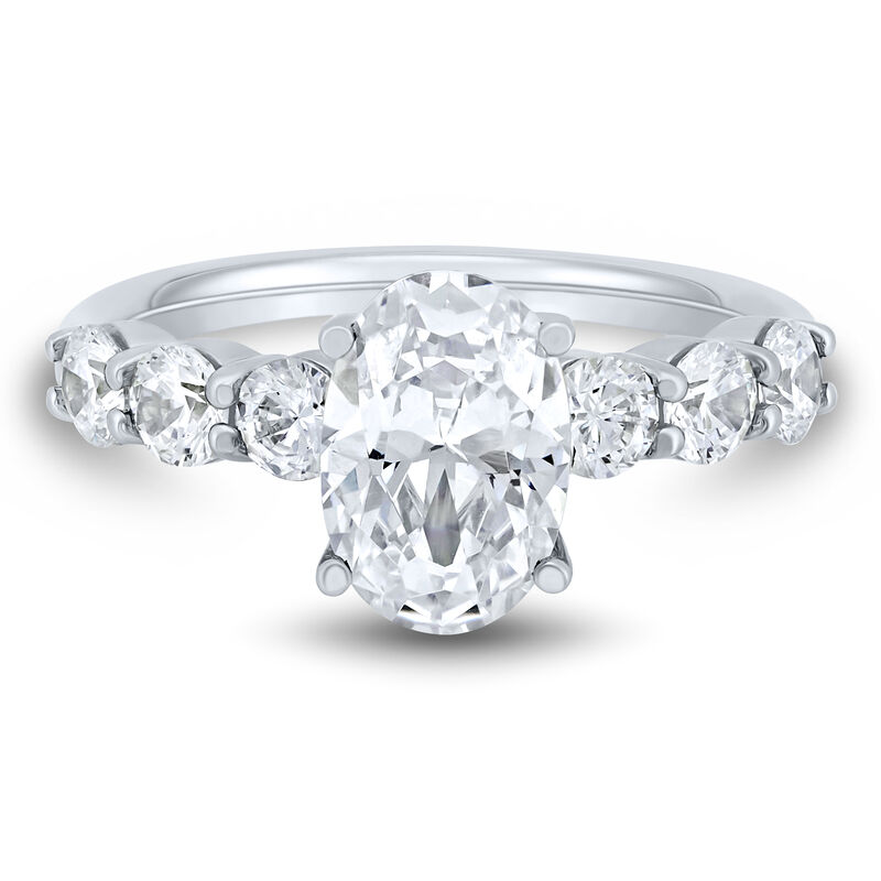 Lab Grown Diamond Oval Engagement Ring in 14K White Gold (3 ct. t.w.)
