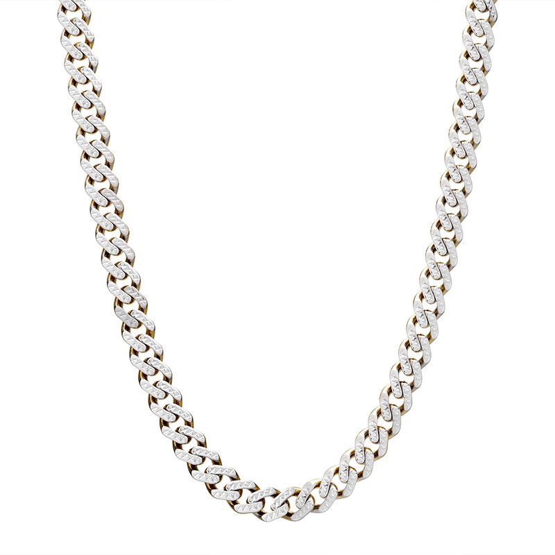 Silver and Gold Curb Chain Necklace, Shackle Chunky Necklace, Stainles – A  Girls Gems