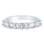 Blue Topaz and Lab-Created White Sapphire Stacking Band in Sterling Silver