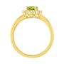 Peridot &amp; Lab Created White Sapphire Ring in 10K Yellow Gold