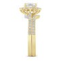 Valentina Cushion-Cut Lab Grown Diamond Halo Bridal Set in 14K Gold &#40;2 1/4 ct. tw.&#41;