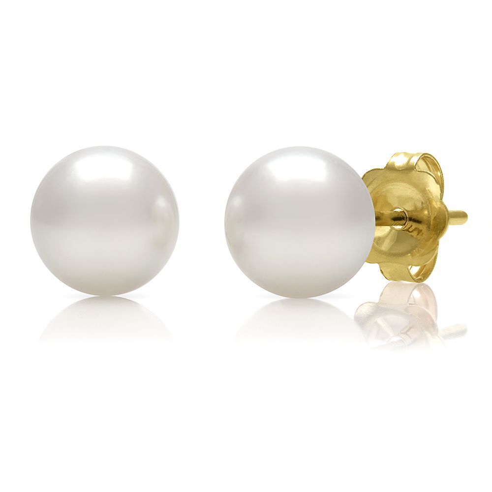 Vintage Jewelry  14k White Gold 69mm White Pearl ClipOn Earrings   Blingschlingers Jewelry