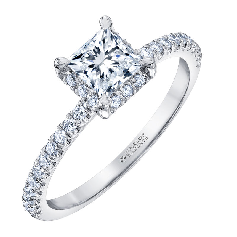 Princess-Cut Diamond Halo Engagement Ring in 14K White Gold &#40;1 ct. tw.&#41;