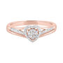 1/10 ct. tw. Diamond Heart Ring in 10K Rose Gold