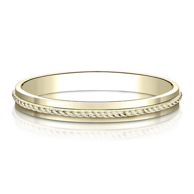 Rope Wedding Band in 14K Yellow Gold
