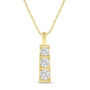 Lab Grown Diamond Three-Stone Pendant in 14K Gold &#40;1 ct. tw.&#41;
