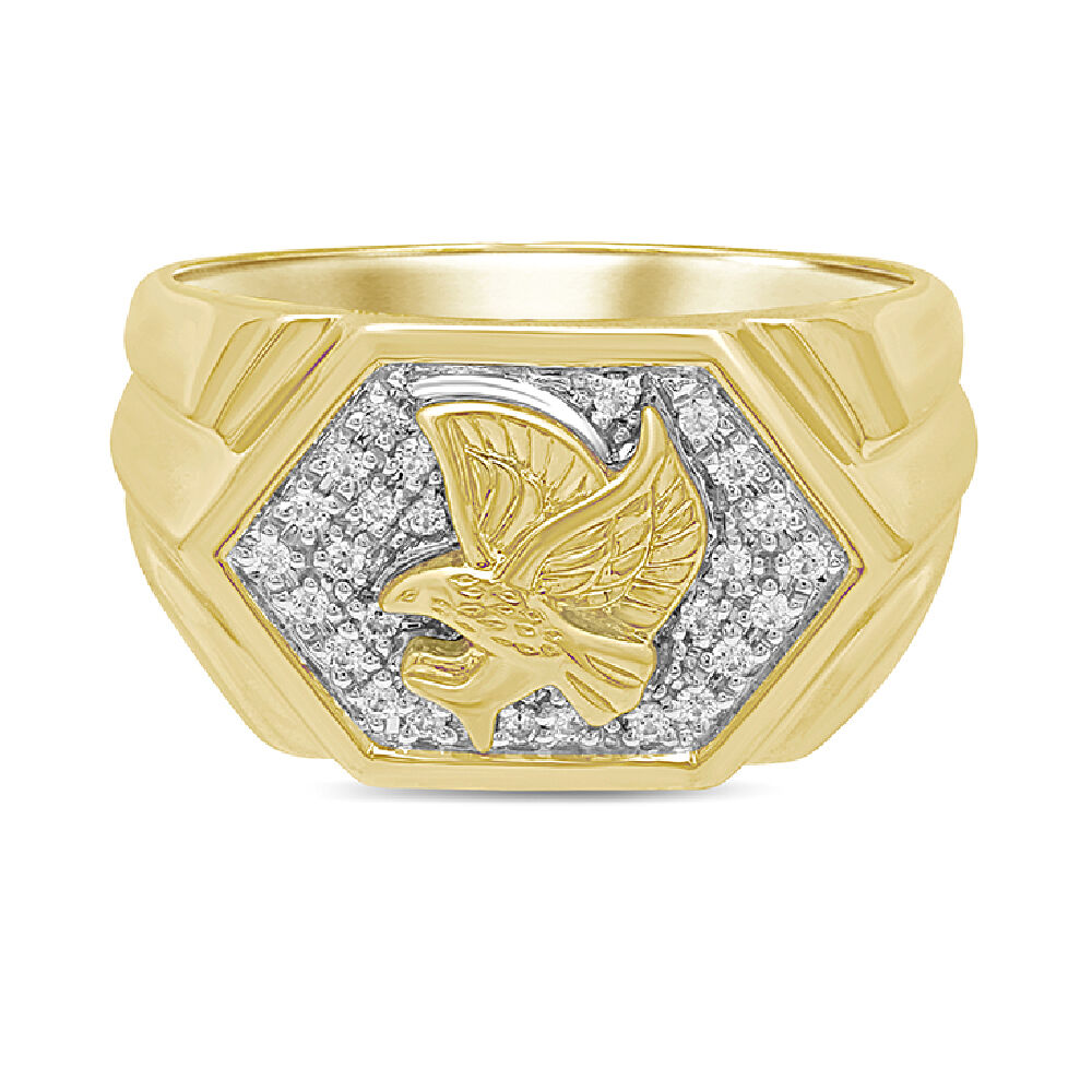 Amazon.com: DOCCESTU Men's Stainless Steel Gold-Plated 14k Golden Eagle Ring  Cubic Zirconia Vintage Eagle Ring Totem Animal Ring Fashion Personality Ring  Square Stamp Flying Eagle Ring Size 13 : Clothing, Shoes &