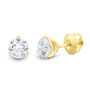 Lab Grown Diamond Martini Stud Earrings in 14K Yellow Gold &#40;1 ct. tw.&#41; 