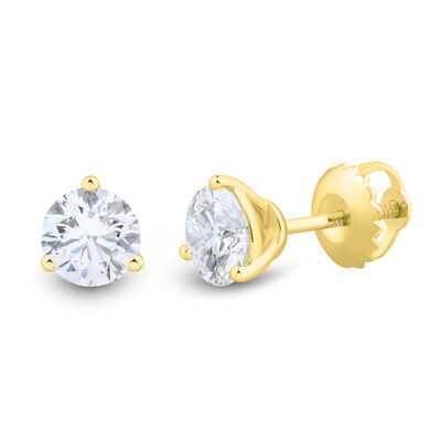 Lab Grown Diamond Martini Stud Earrings in 14K Gold (1 ct. tw.)