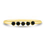Lab-Created Gemstone Five-Stone Band in 10K Yellow Gold