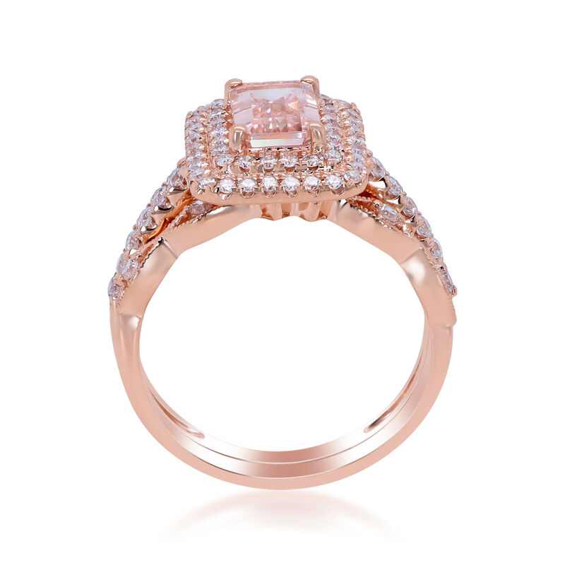 Morganite and Diamond Ring in 14K Rose Gold &#40;1/2 ct. tw.&#41;