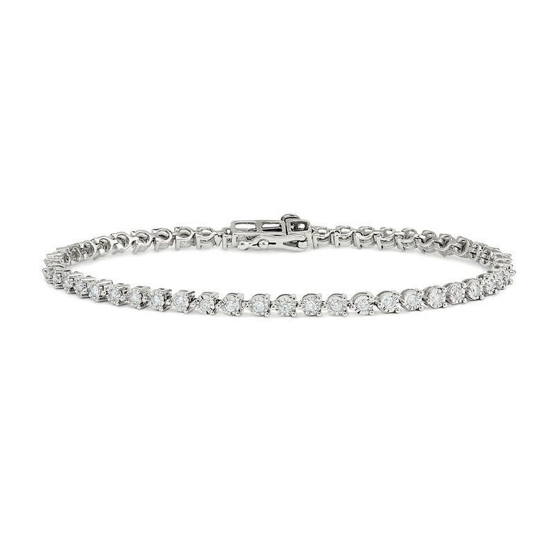 Diamond Tennis Bracelet in White 10K Gold | Helzberg Diamonds