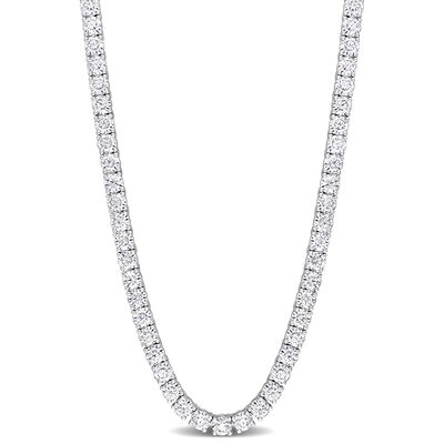 Moissanite Tennis Necklace in Sterling Silver