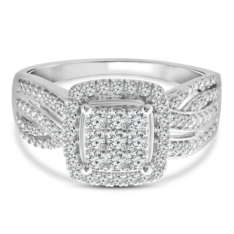 Diamond Engagement Ring in 10K White Gold &#40;1/2 ct. tw.&#41;  