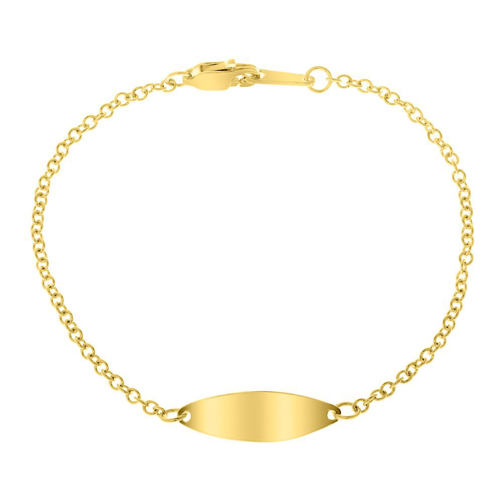 3.5MM Two-Tone Baby ID Bracelet – Rocco's Jewelry