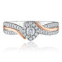 Diamond Promise Ring in 14K White Gold and 14K Rose Gold &#40;1/3 ct. tw.&#41;