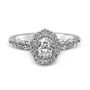 Oval Diamond Engagement Ring with Scalloped Band &#40;1 ct. tw.&#41;