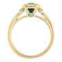 Lab-Created Emerald and Diamond Accent Ring in 10K Yellow Gold