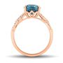 Blue Topaz &amp; 1/10 ct. tw. Diamond Ring in 10K Rose Gold