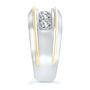 Men&rsquo;s Lab Grown Diamond Wedding Band in 10K White Gold and Yellow Gold &#40;2 ct. tw.&#41; 