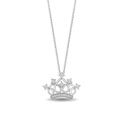 Tiara Pendant with Diamonds in Sterling Silver (1/10 ct. tw.)
