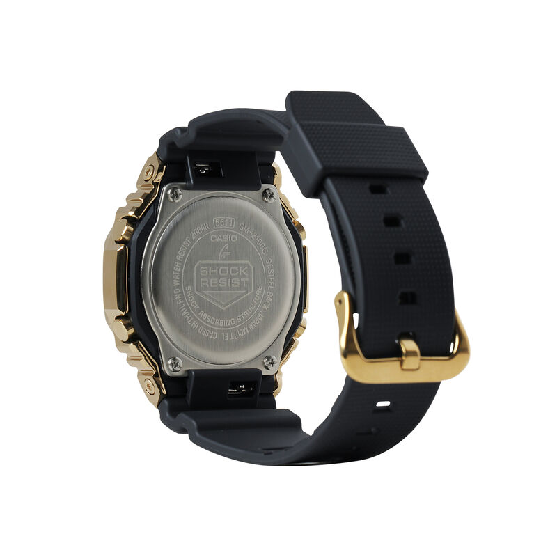 Men&rsquo;s 2100-Series Watch in Black Resin and Yellow Gold-Tone Stainless Steel