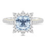 Kate Aquamarine &amp; Diamond Engagement Ring in 14K White Gold &#40;3/4 ct. tw.&#41;