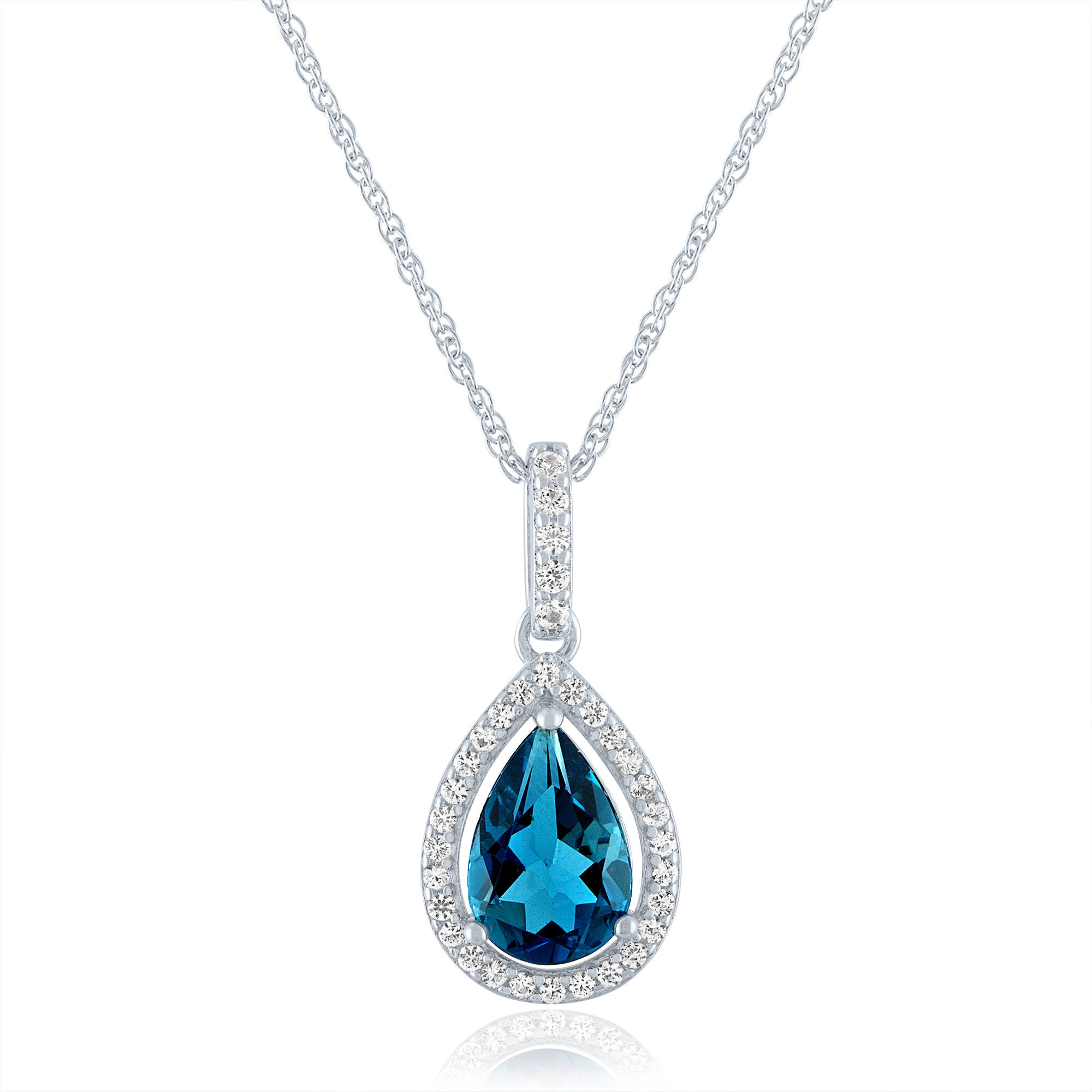 London Blue Topaz & Diamond Pendant 001-235-00087 | George & Company  Diamond Jewelers | Dickson City, PA