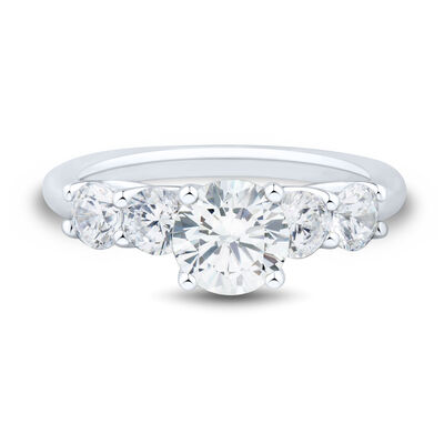 1 ct. tw. Round Lab Grown Diamond Semi-Mount Engagement Ring in Platinum (Setting Only)