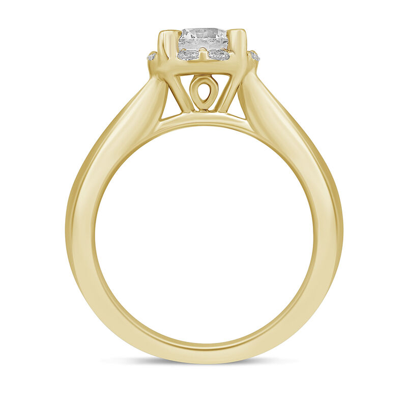 Round Diamond Engagement Ring with Channel-Set Diamond Band in 14K Yellow Gold &#40;2 ct. tw.&#41;