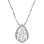 Pear-Shaped Moissanite Pendant in Sterling Silver &#40;2 ct.&#41;