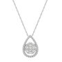 Diamond Cluster Pendant with Pear-Shaped Halo in 10K White Gold &#40;1/2 ct. tw.&#41;