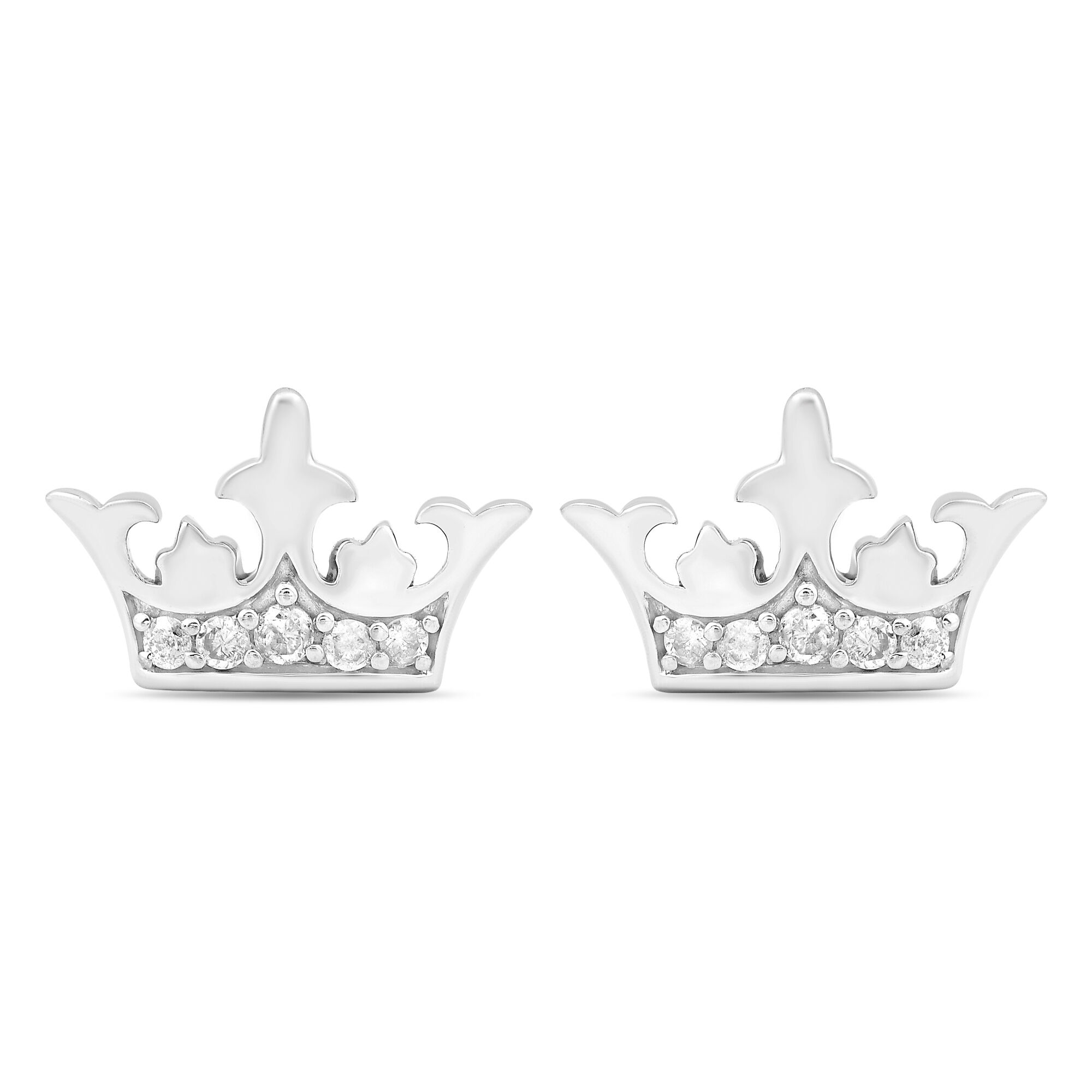 Crown Breastmilk Stud Earrings - Steel, Sterling Silver, 14k