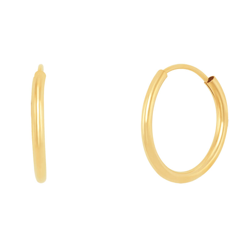 Endless Hoop Earrings in 14K Yellow Gold, 14MM