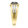 Onyx &amp; Diamond Ring in 10K White &amp; Yellow Gold &#40;1/7 ct. tw.&#41;