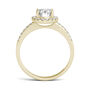Oval Moissanite Halo Ring in 14K Yellow Gold &#40;1 7/8 ct. tw.&#41;