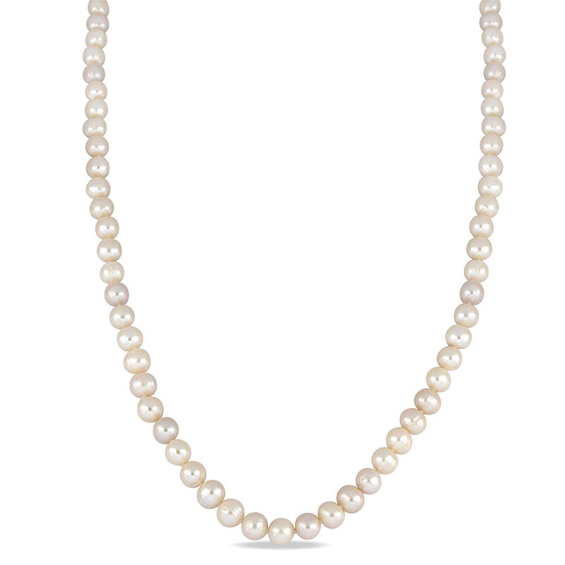 Cultured Freshwater Pearl Necklace in 14K Yellow Gold, 7.5-8mm, 36&rdquo;