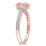 Pear-Shaped Morganite &amp; Diamond Ring in 10K Rose Gold &#40;1/8 ct. tw.&#41;