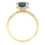 Lab-Created Round Alexandrite and Diamond Ring in 14K Yellow Gold &#40;1/3 ct. tw.&#41;