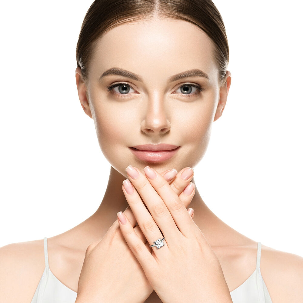 Forever One™ Cushion Moissanite Solitaire Ring (3 1/4 ct.)