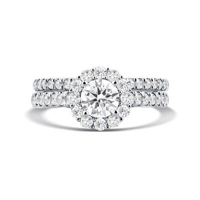 Joy Round Lab Grown Diamond Bridal Set in Platinum (1 3/4 ct. tw.)